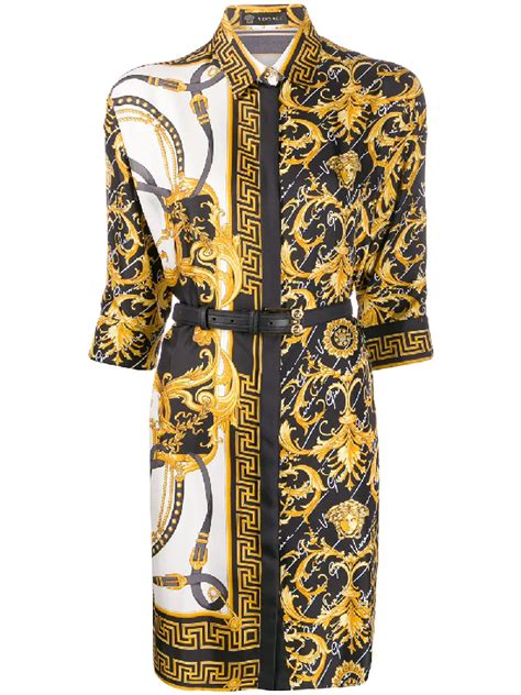 versace baroque print dresses